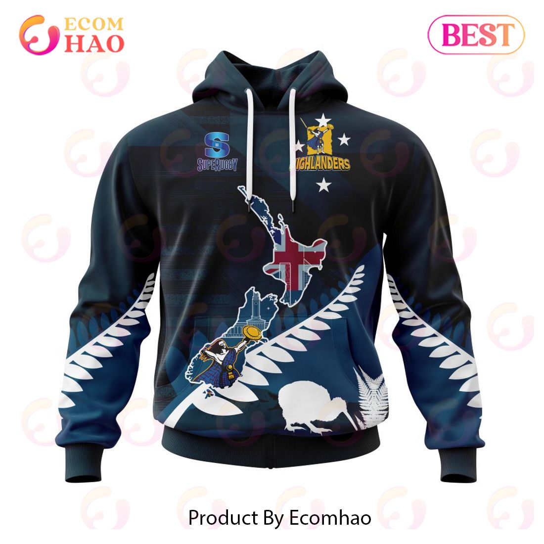 Super Rugby Speight's Highlanders Specialized Concepts For New Zealand Day Kits 3D Hoodie