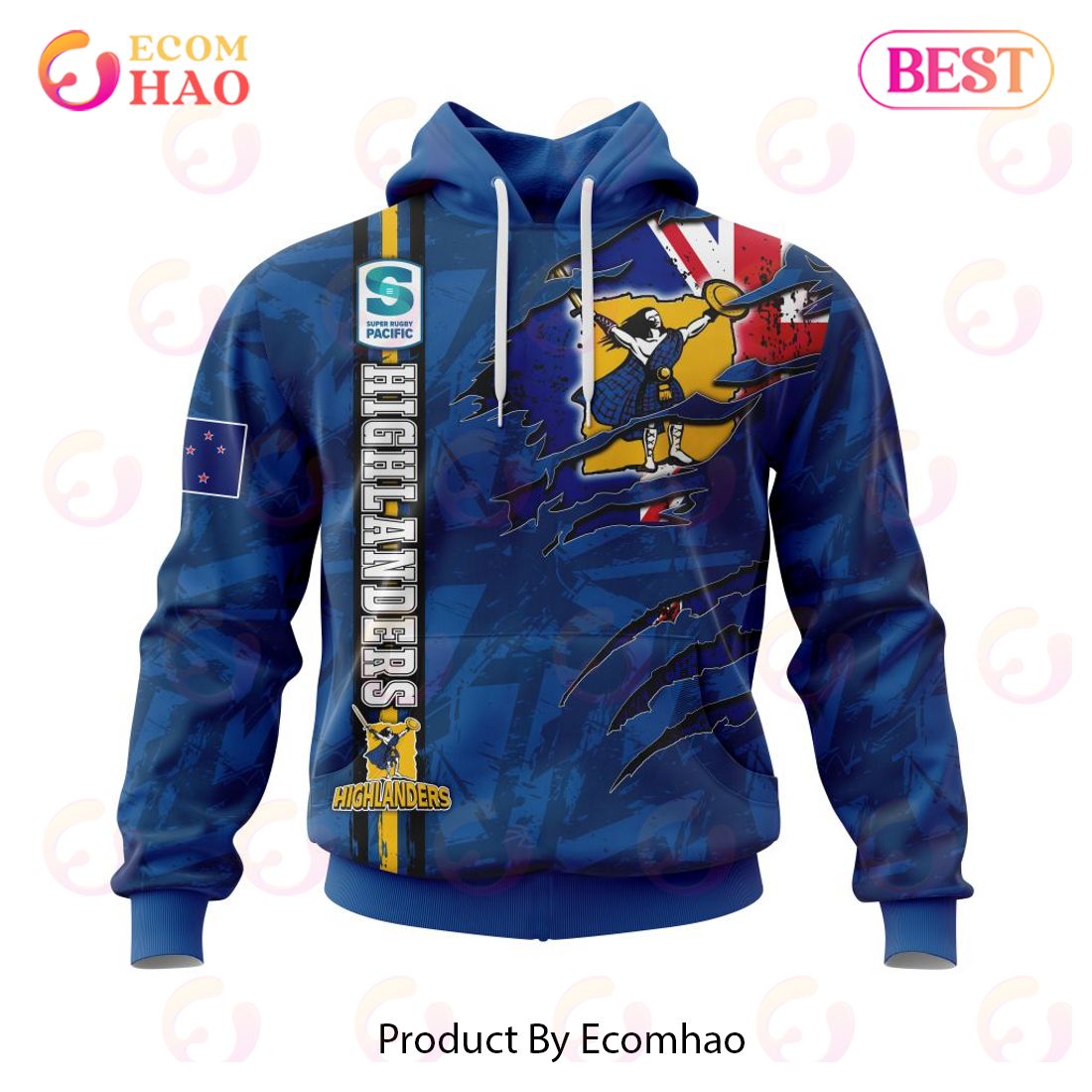 Super Rugby Speight's Highlanders Specialized Jersey Concepts With National Flag 3D Hoodie