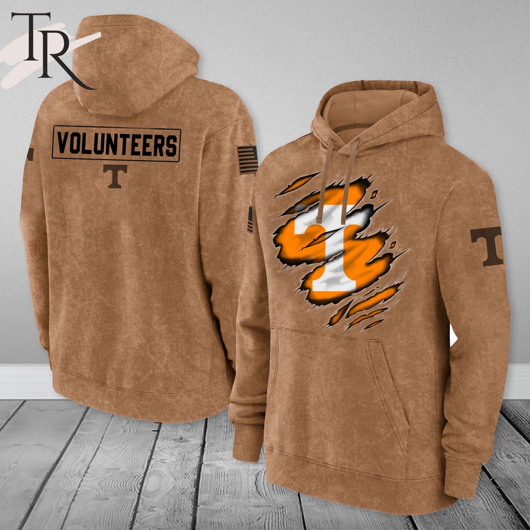 Tennessee Volunteers NCAA Salute To Service Club Pullover - Brown - Hoodie