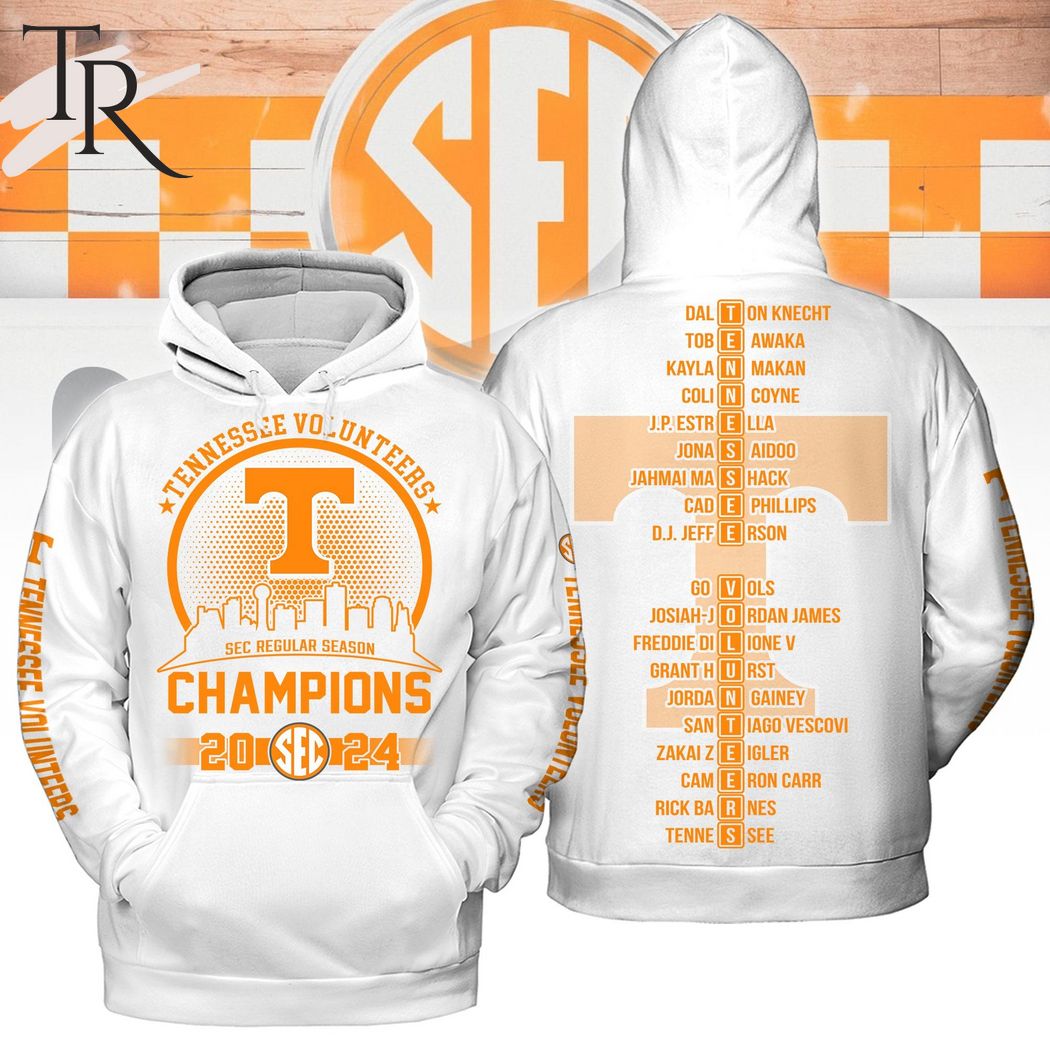 Tennessee Volunteers SEC Regular Season Champions 2024 Hoodie - White