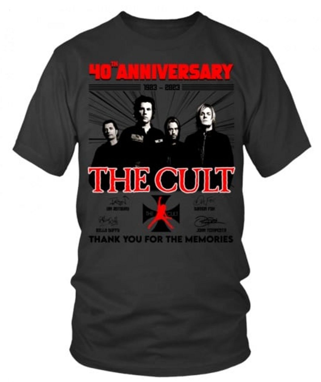 40th Anniversary 1983 - 2023 The Cult Thank You For The Memories T-Shirt