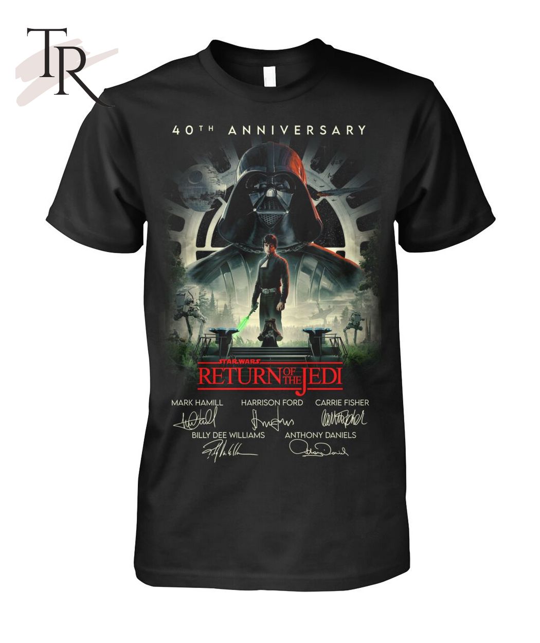 40th Anniversary Star Wars Return Of The Jedi Signature T-Shirt - Limited Edition