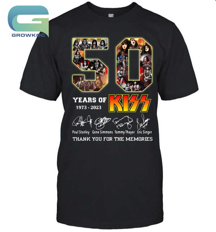 50 Years Of Kiss Band 1973-2023 T-Shirt