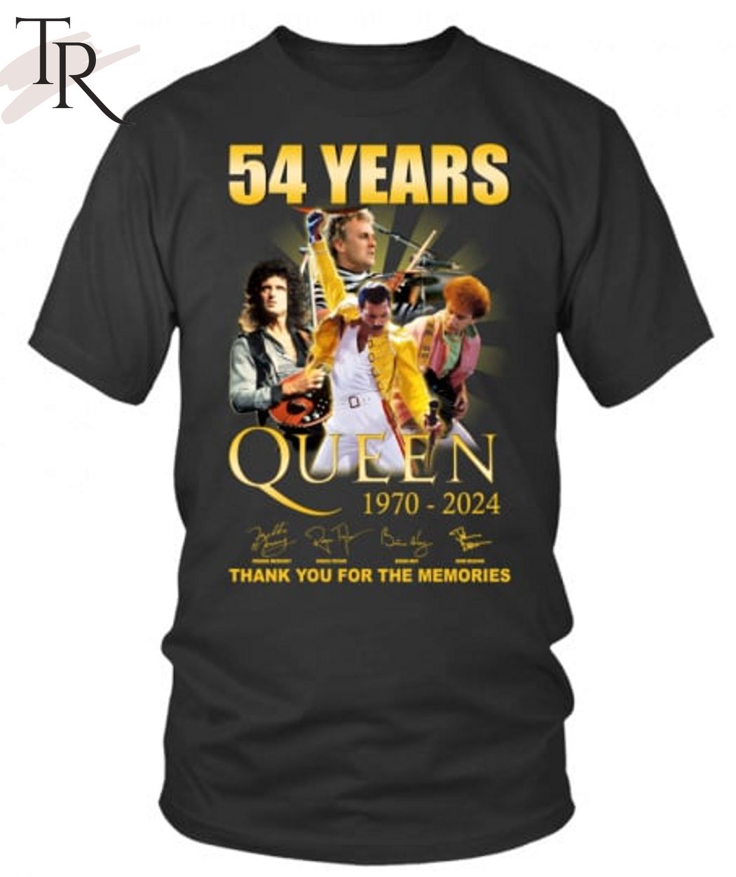 54 Years Queen 1970-2024 Thank You For The Memories T-Shirt