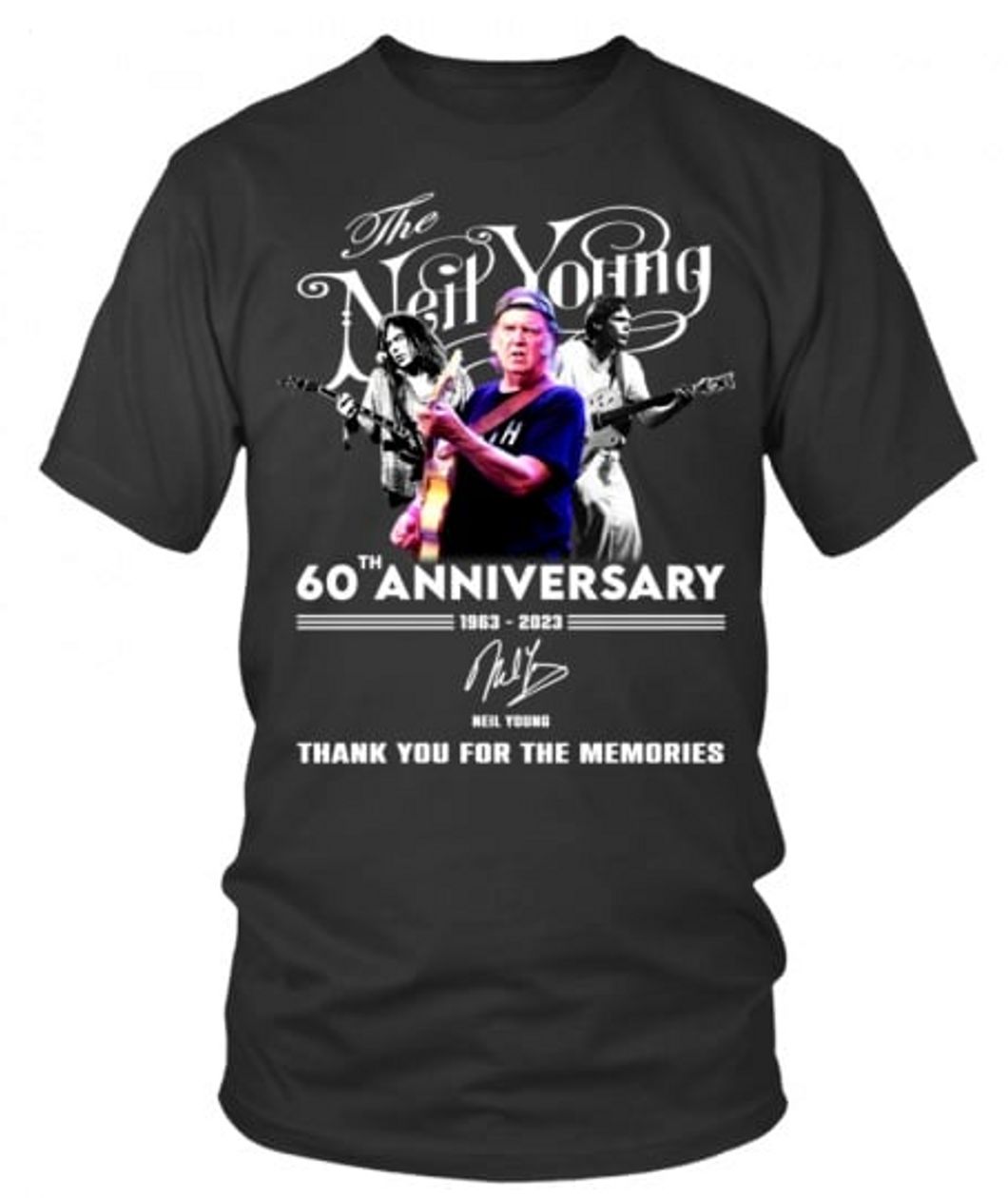 60th Anniversary 1963 - 2023 Neil Young Thank You For The Memories T-Shirt