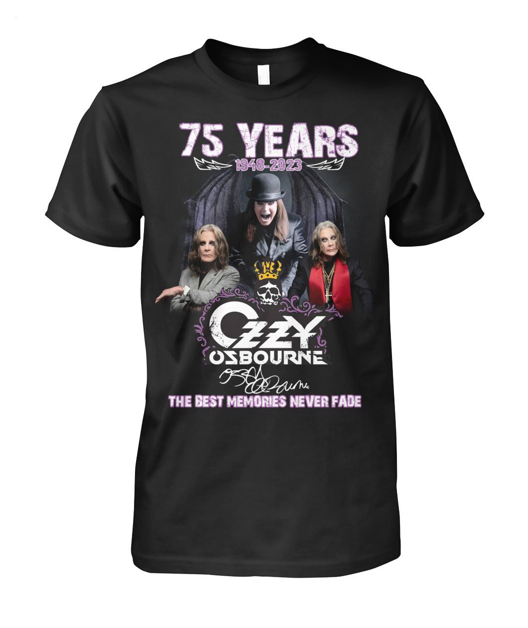 75 Years 1948 - 2023 Ozzy Osbourne The Best Memories Never Fade T-Shirt