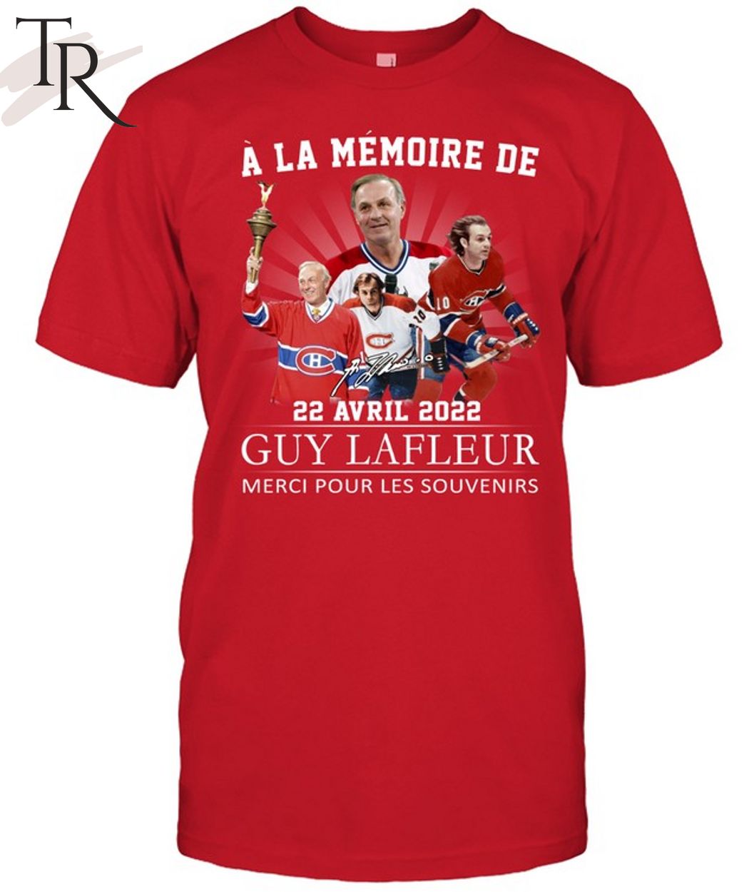 A La Memoire De 22 Avril 2022 Guy Lafleur Merci Pour Les Souvenirs T-Shirt