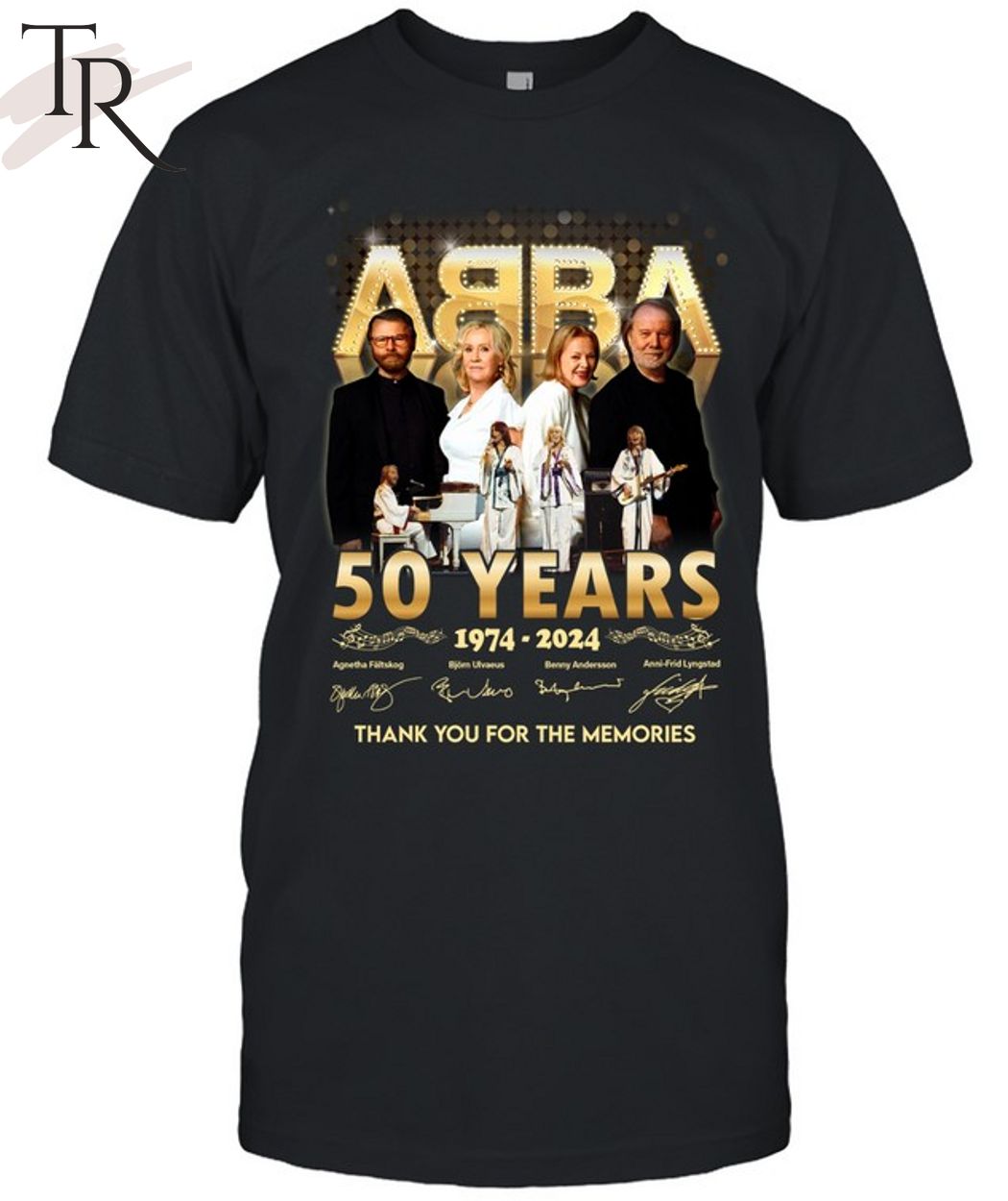 ABBA 50 Years 1974 - 2024 Thank You For The Memories T-Shirt
