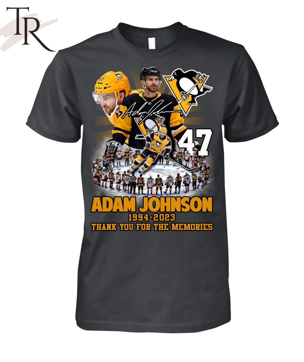 Adam Johnson 1994 - 2023 Pittsburgh Penguins Thank You For The Memories T-Shirt