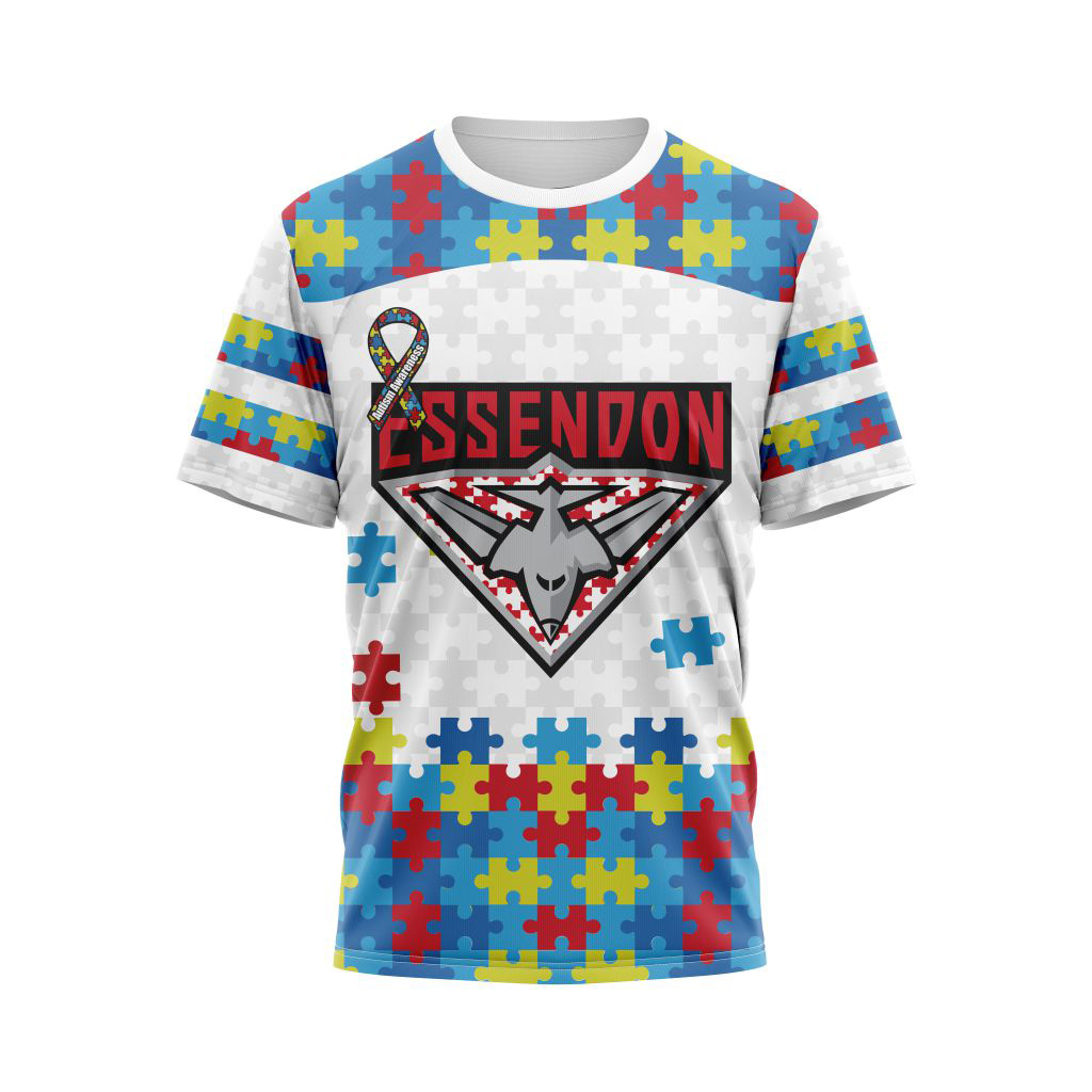 AFL Essendon Football Club Autism Awareness Personalized Hoodie T Shirt
