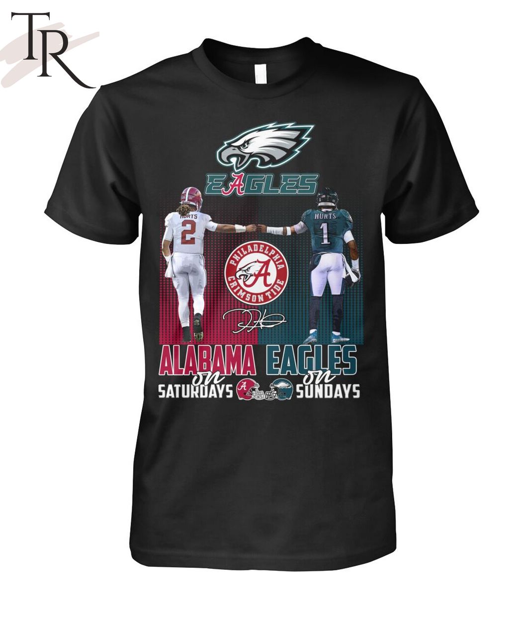 Alabama Crimson Tide On Saturdays, Philadelphia Eagles On Sundays T-Shirt