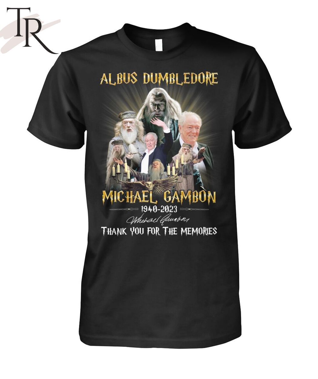Albus Dumbledore Michael Gambon 1940 - 2023 Thank You For The Memories T-Shirt