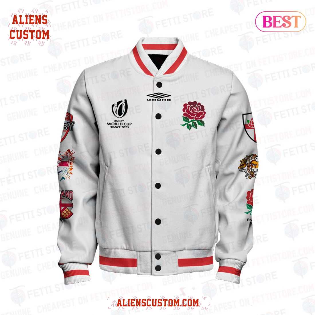 Alienscustom - BEST England Rugby World Cup 2023 2023 New Design Varsity Jacket