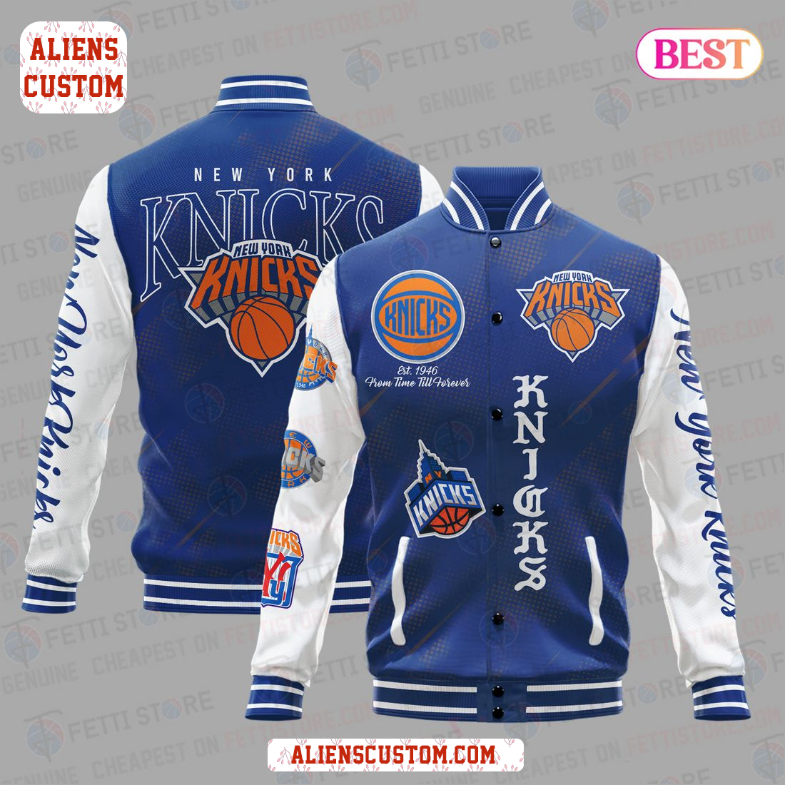 Alienscustom - BEST New York Knicks National Basketball Association Varsity Jacket