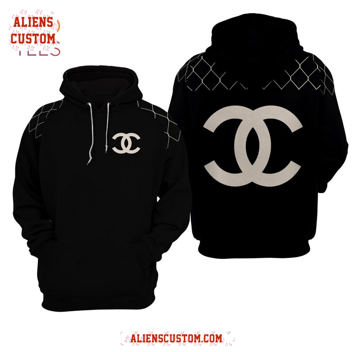 Alienscustom -Chanel Black Hoodie Pants