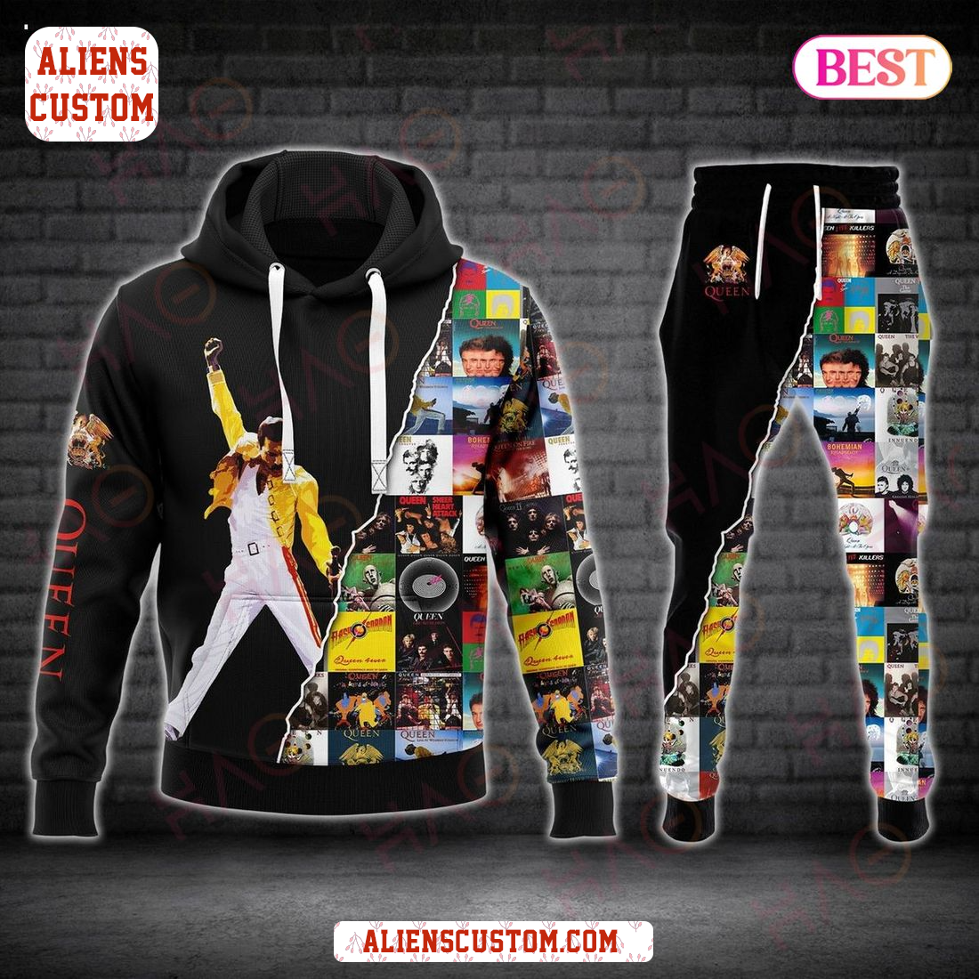 Alienscustom - Freddie Mercury Luxury Brand Hoodie And Pants POD Design