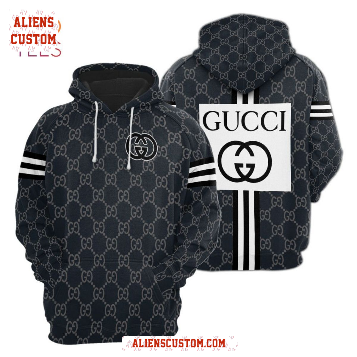 Alienscustom -Gucci Black Luxury Brand Hoodie Pants