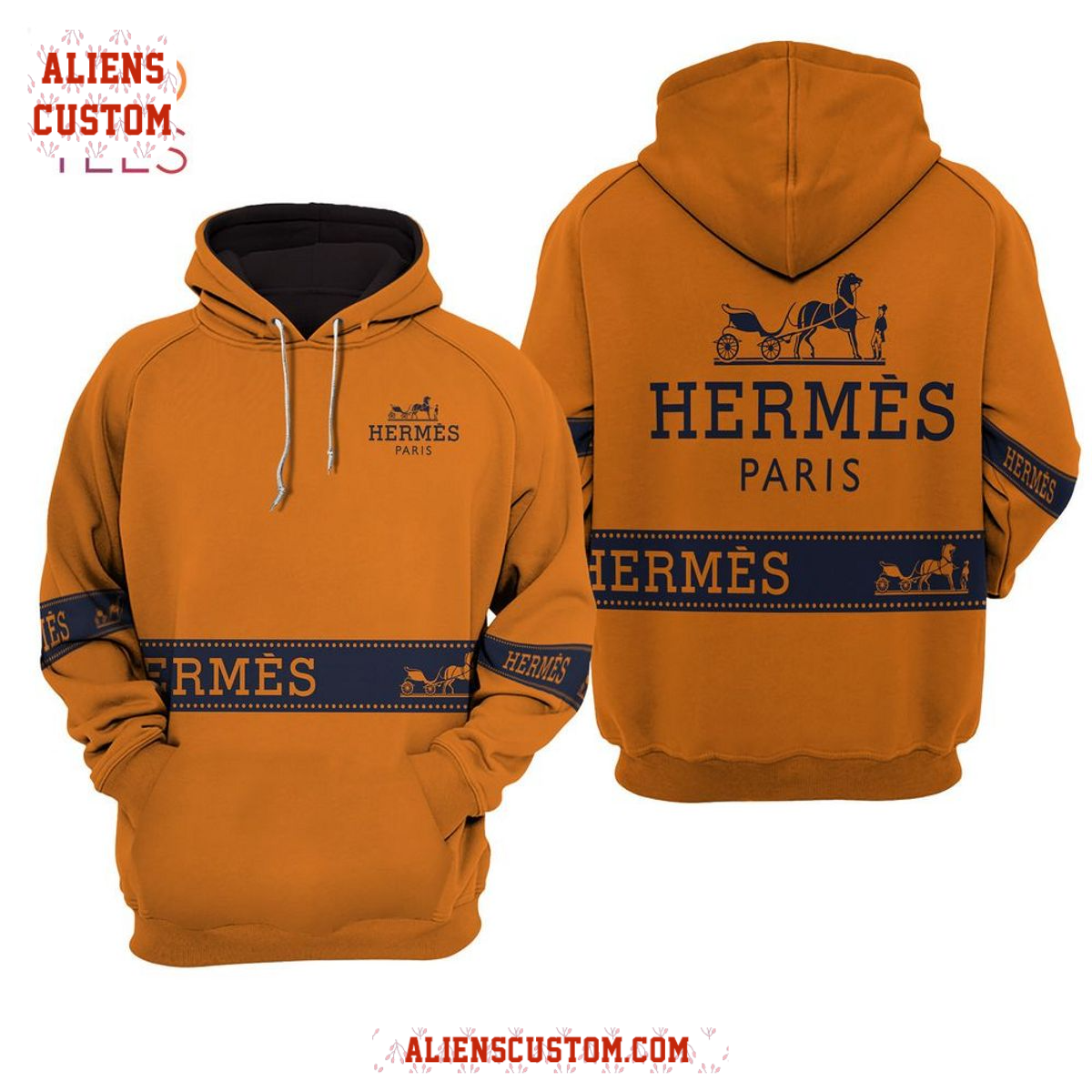 Alienscustom -Hermes Orange Hoodie Pants