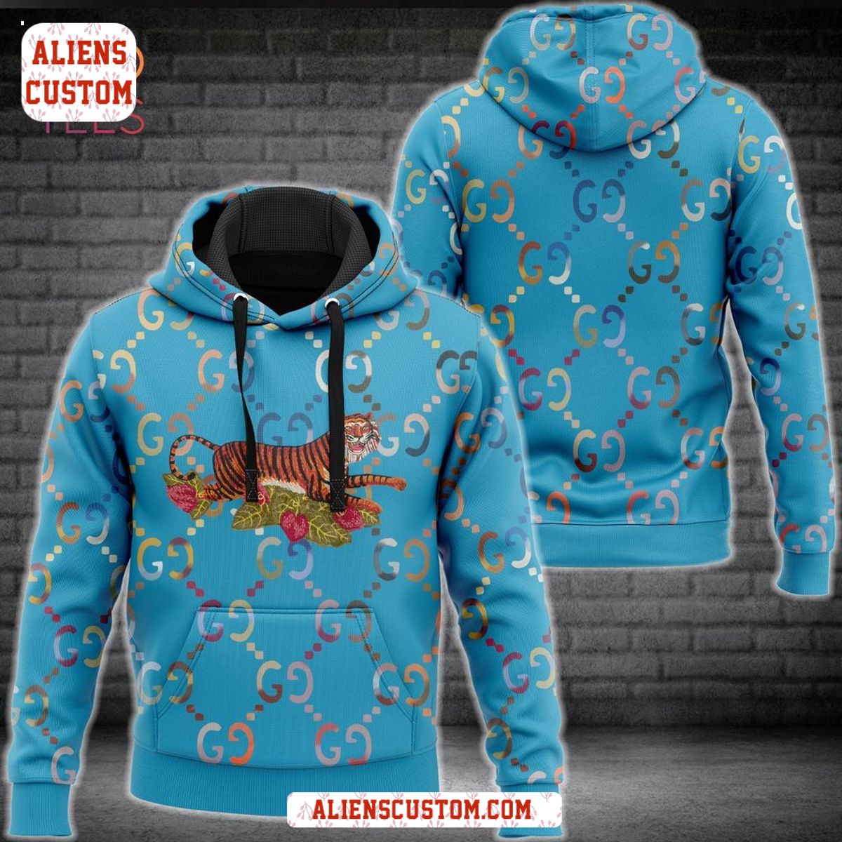 Alienscustom - HOT Gucci Tiger Luxury Brand Hoodie Pants