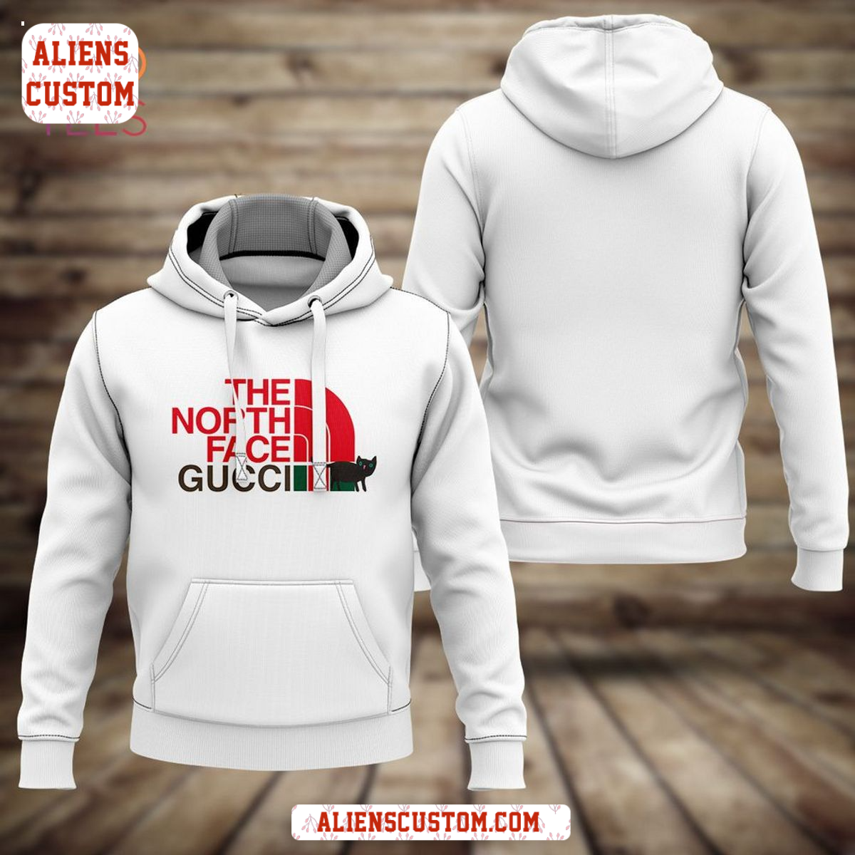 Alienscustom - HOT The Noath Face Gucci Luxury Brand Hoodie Pants All Over Printed