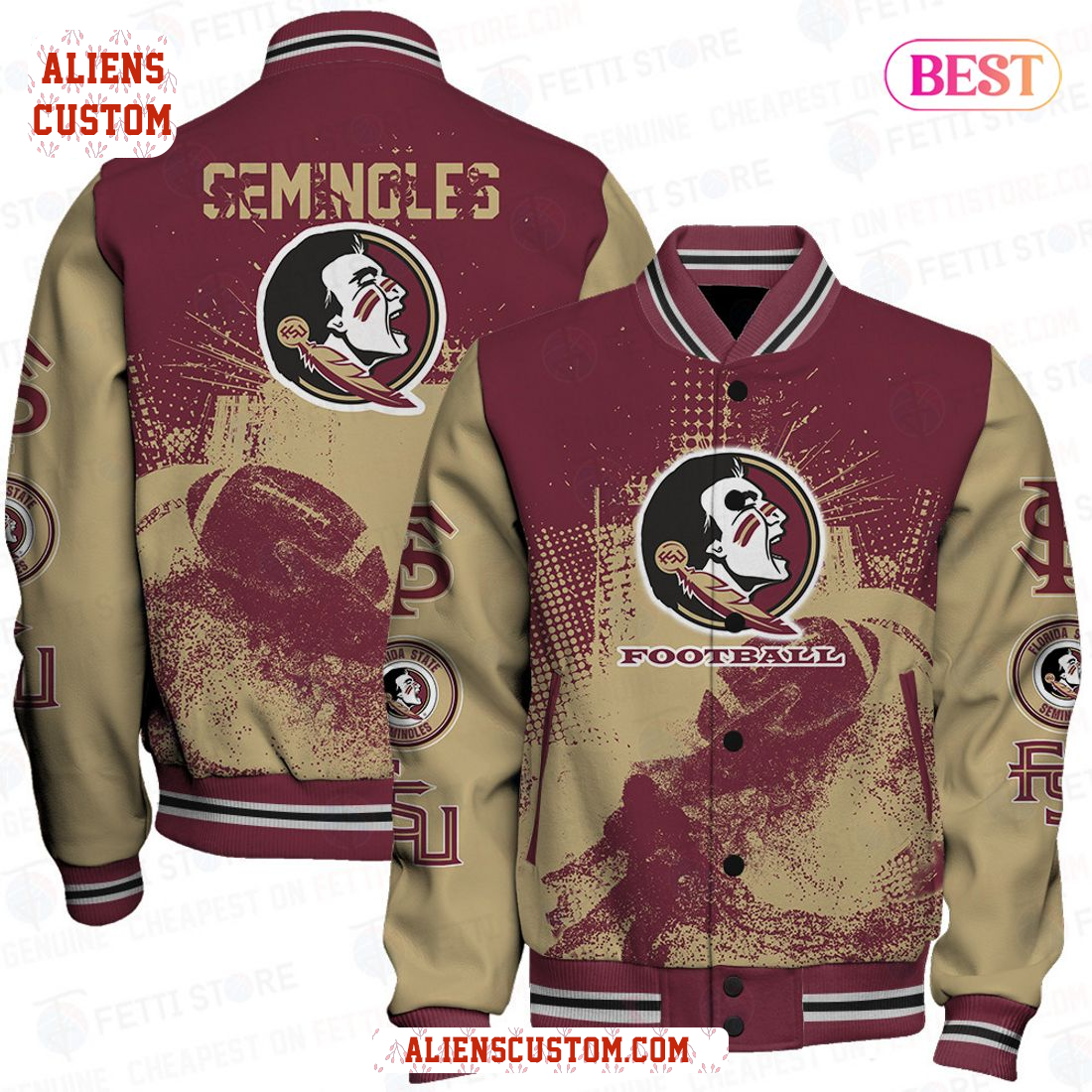 Alienscustom - HOT TREND Florida State Seminoles NCAA Division I Football Varsity Jacket
