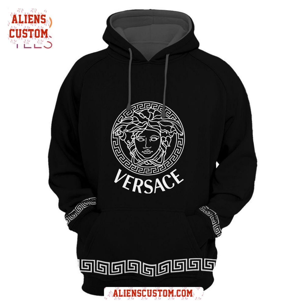 Alienscustom - HOT Versace Black White Luxury French Fashion Hoodie Pants