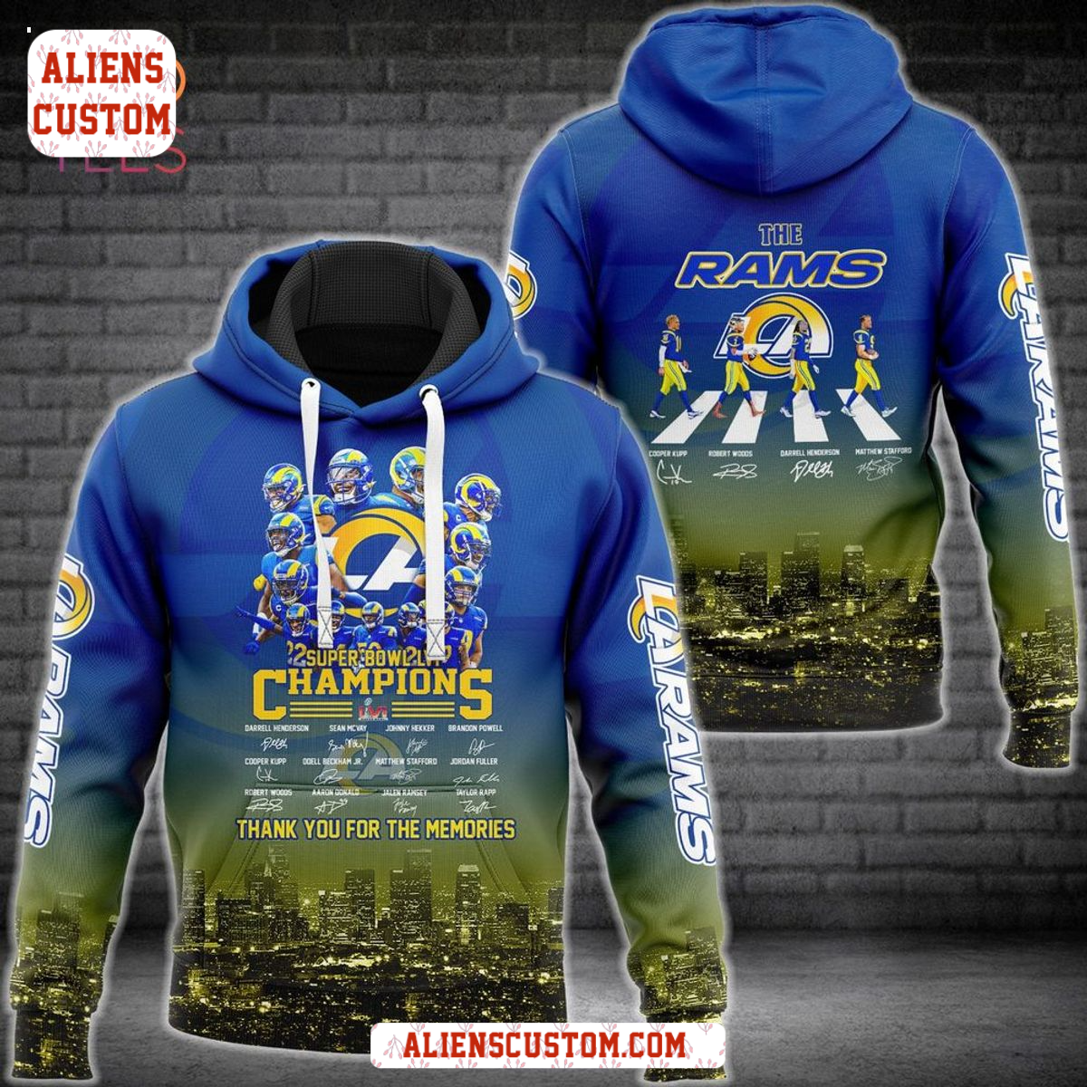 Alienscustom -LARAMS Blue 3D Hoodie Pants