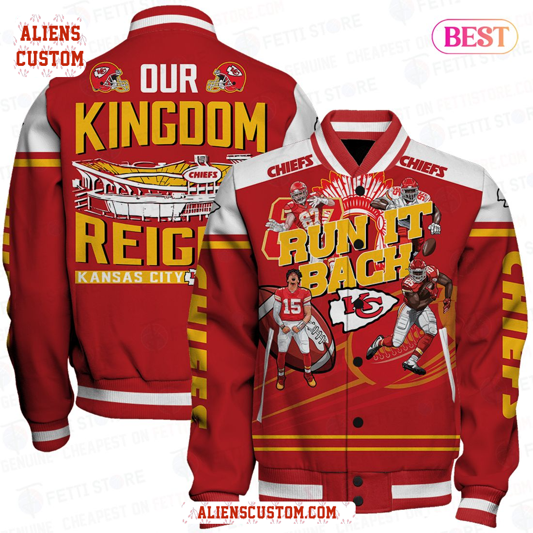 Alienscustom - LIMITED KCC Run It Back New Design 2023 Print Varsity Jacket