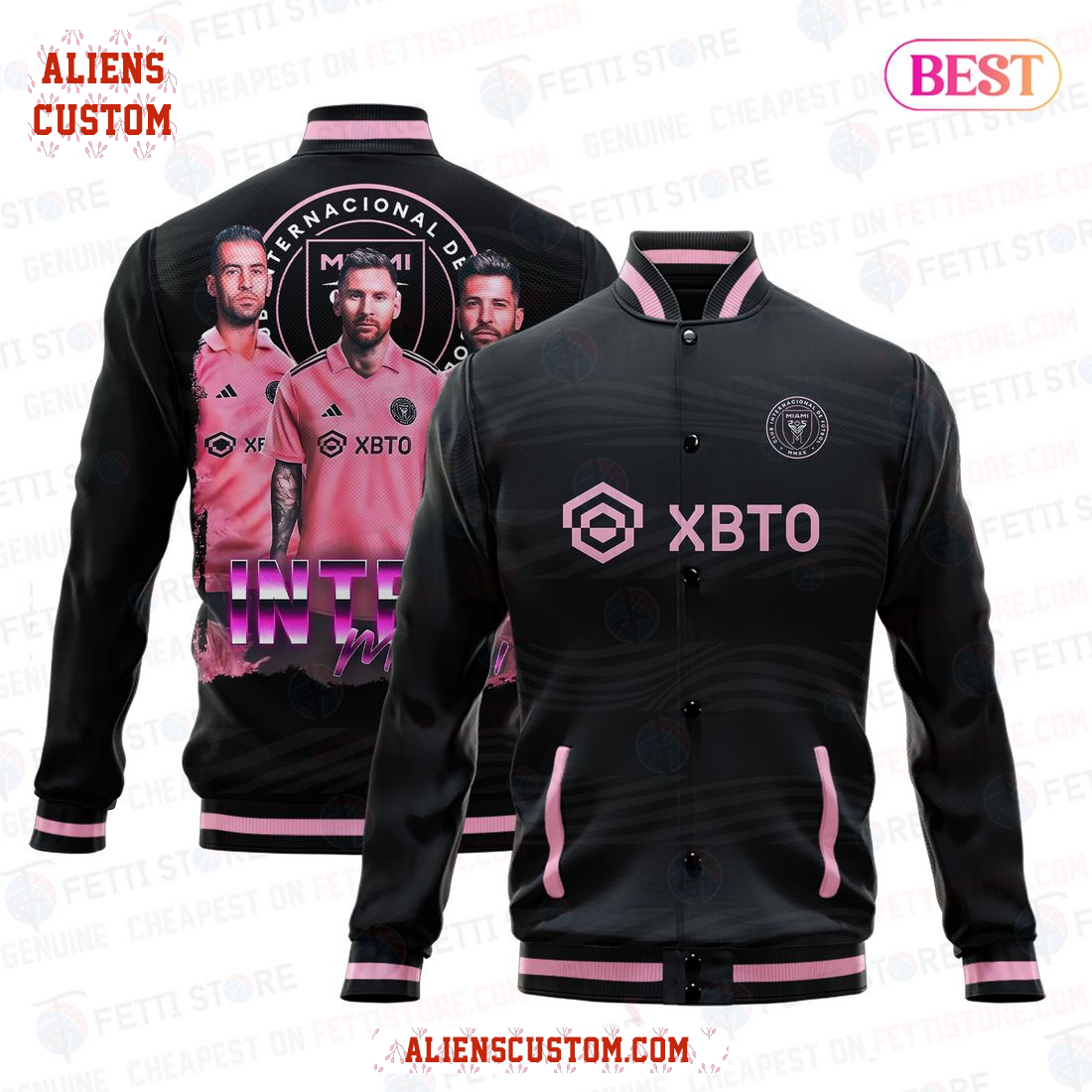 Alienscustom - LIMITED Messi Busquets Alba Inter Miami Varsity Jacket