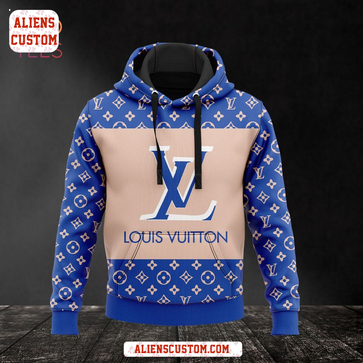 Alienscustom - Louis Vuitton Blue Luxury Brand Hoodie Pants