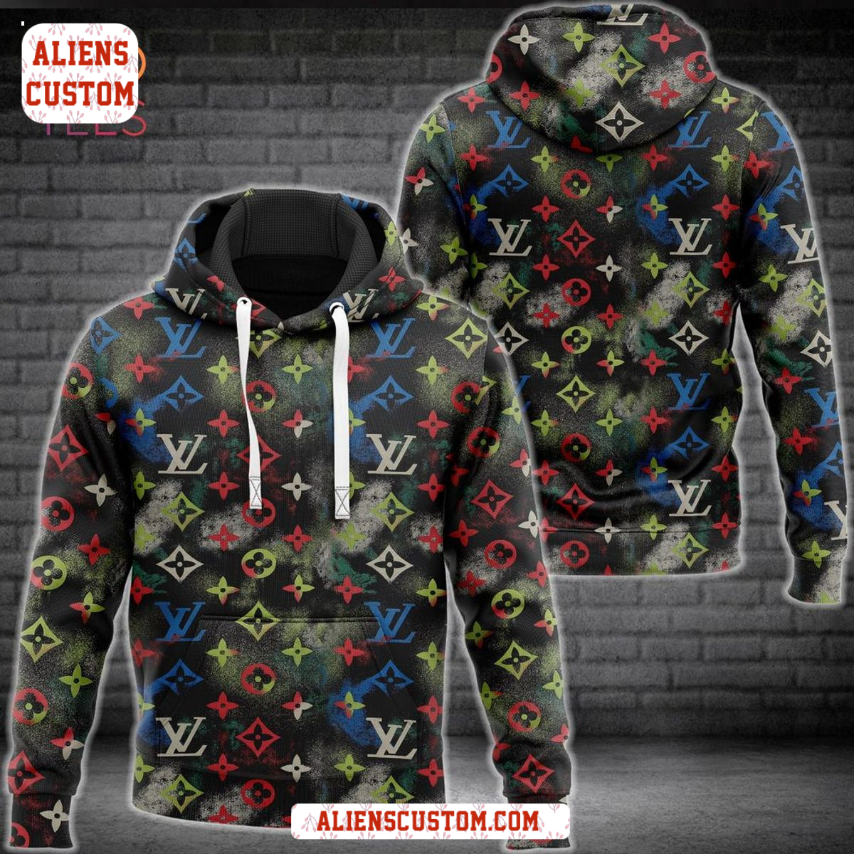 Alienscustom - Louis Vuitton Colorful Luxury Brand Hoodie Pants