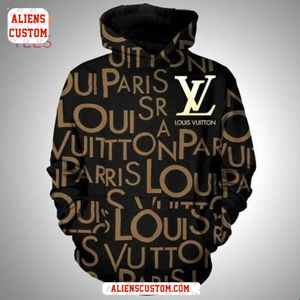 Alienscustom - NEW Louis Vuitton Black Brown Luxury Brand Hoodie Pants
