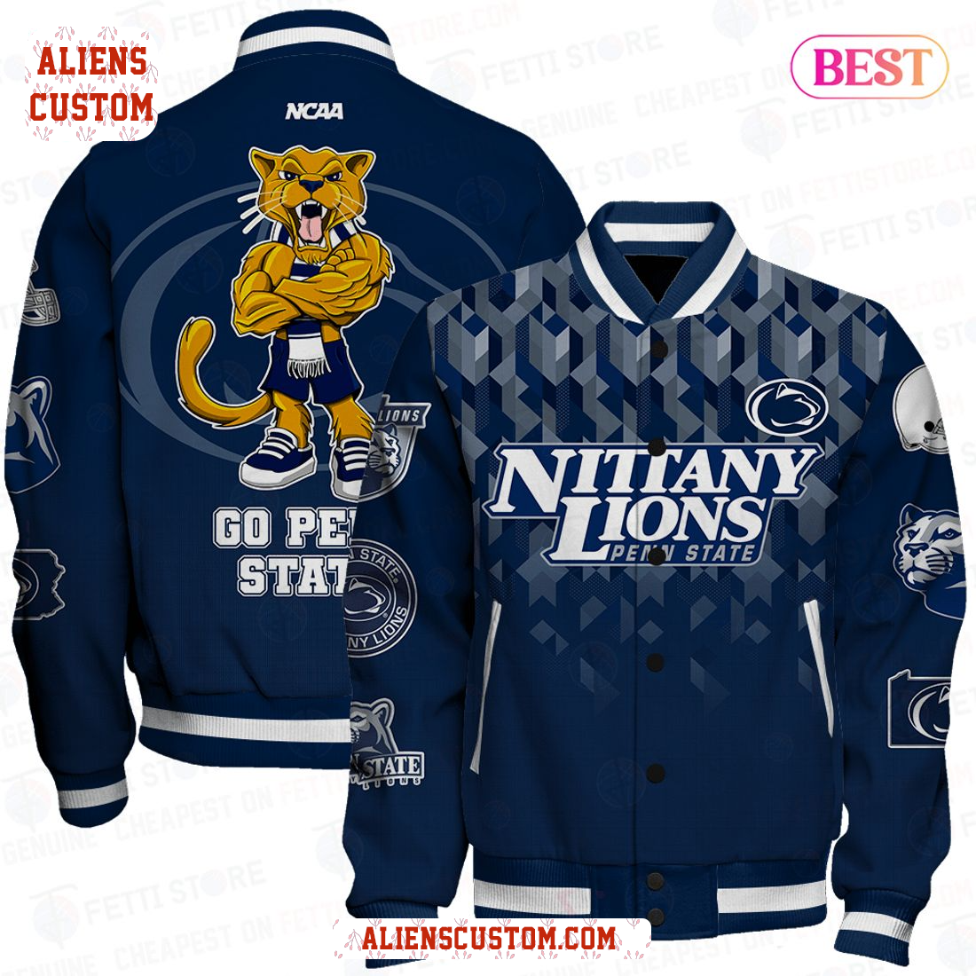 Alienscustom - Penn State Nittany Lions NCAA Division Football Varsity Jacket