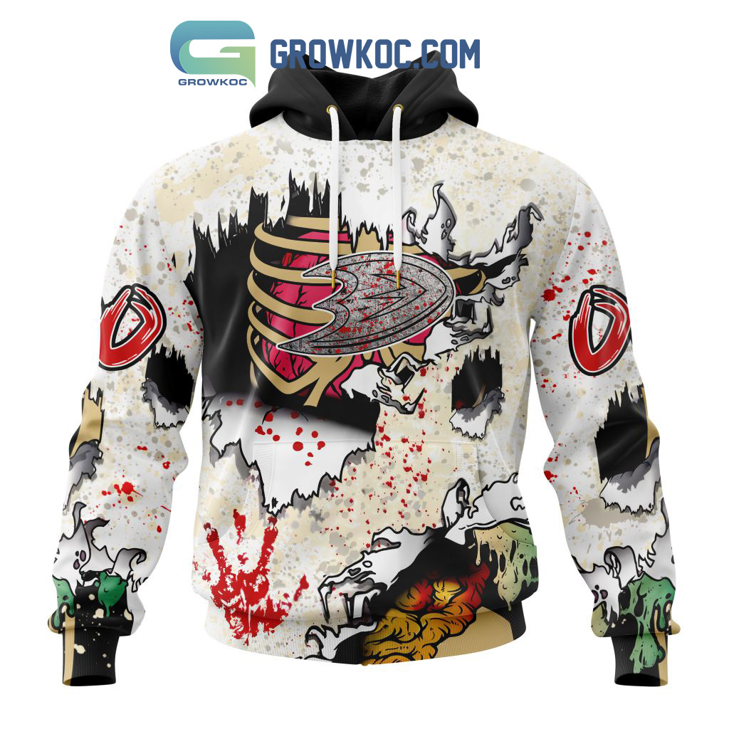 Anaheim Ducks NHL Special Zombie Style For Halloween Hoodie T Shirt