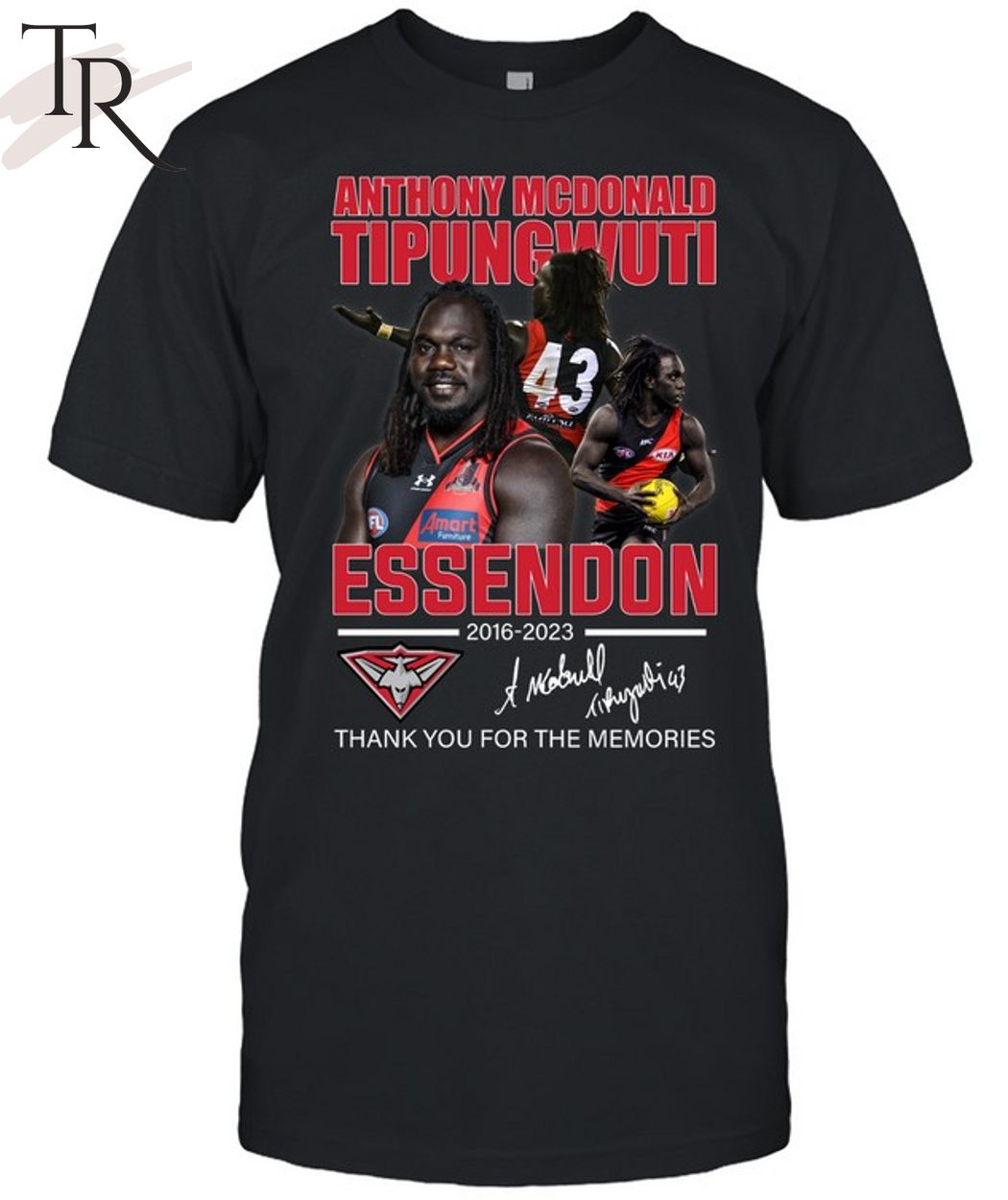 Anthony Mcdonald Tipungwuti Essendon 2016 - 2023 Thank You For The Memories Unisex T-Shirt