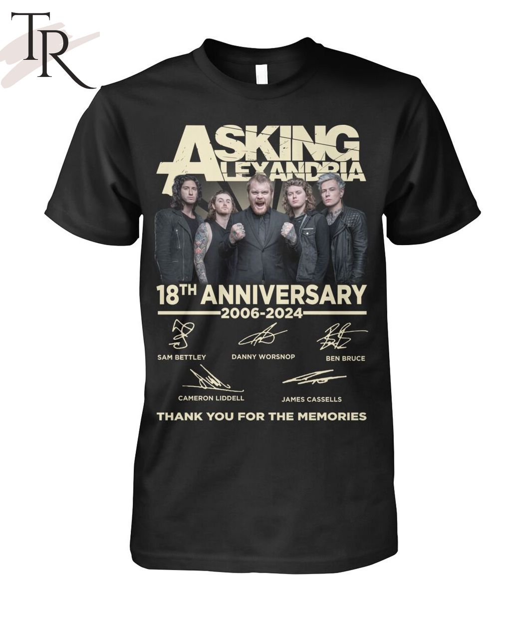 Asking Alexandria 18th Anniversary 2006-2024 Thank You For The Memories T-Shirt