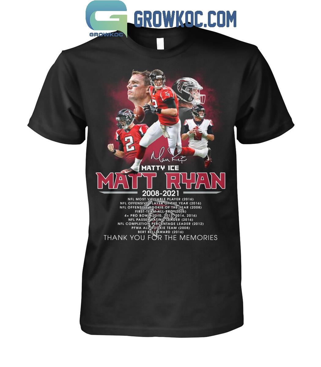 Atlanta Falcons Matt Ryan 2008-2021 Matty Ice Thank You T-Shirt