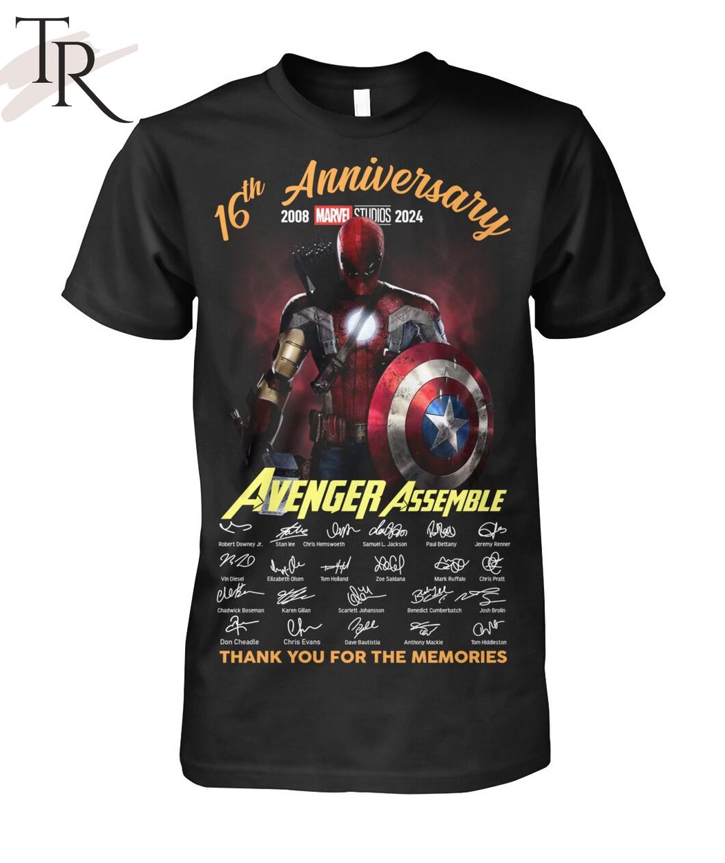 Avenger Assemble 16th Anniversary 2008-2024 Thank You For The Memories T-Shirt