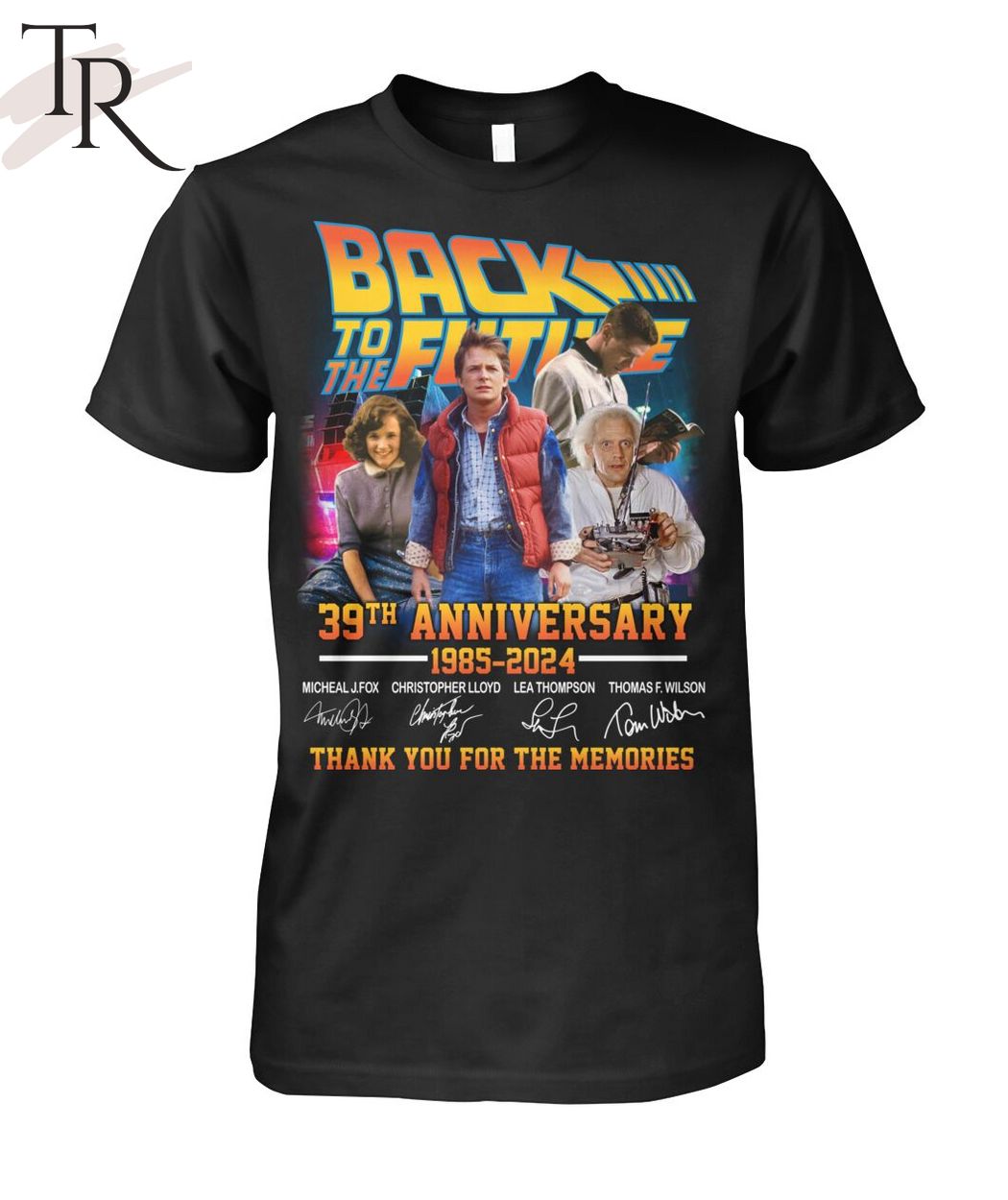 Back To The Future 39th Anniversary 1985 - 2024 Thank You For The Memories T-Shirt