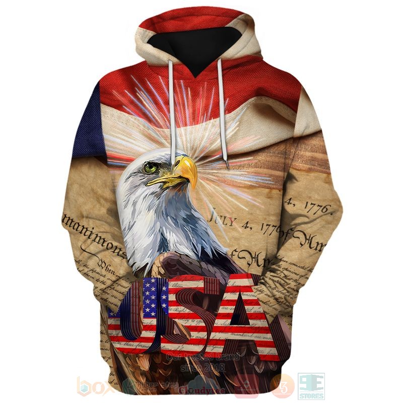 BEST Eagle July 4th, 1776 USA Independence Day All Over Print Shirt, Hoodie
