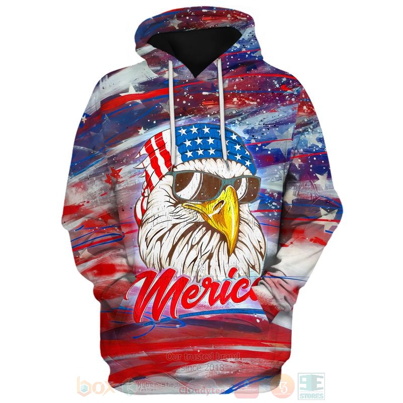 BEST Eagle Merica Independence Day All Over Print Shirt, Hoodie