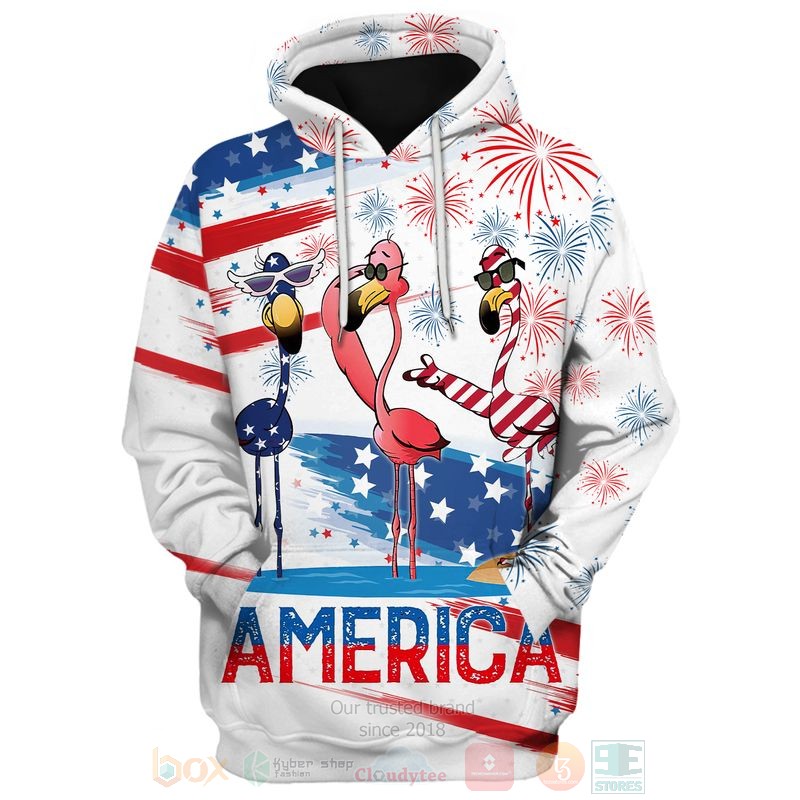 BEST Flag Flamingo US Independence Day All Over Print Shirt, Hoodie