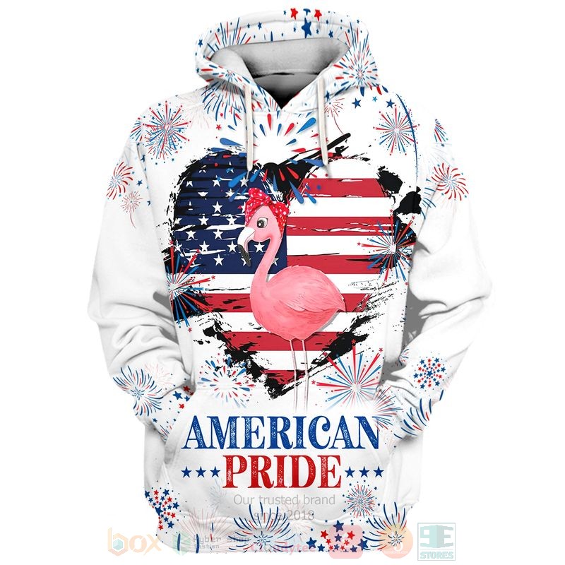 BEST Flamingo American Pride Independence Day All Over Print Shirt, Hoodie