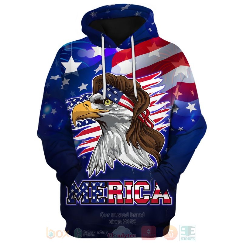 BEST Merica Flag Eagle Independence Day All Over Print Shirt, Hoodie