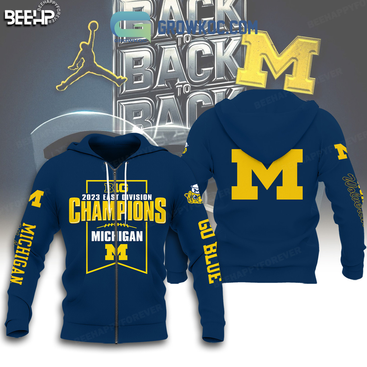 Big Ten 2023 East Division Champions Navy Design Hoodie T Shirt