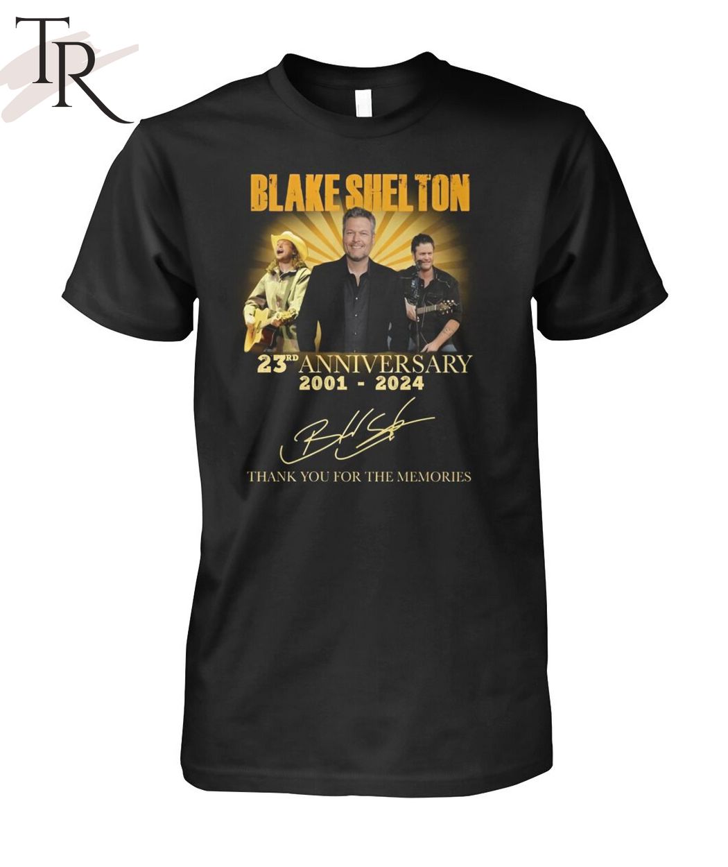 Blake Shelton 23rd Anniversary 2001-2024 Thank You For The Memories T-Shirt