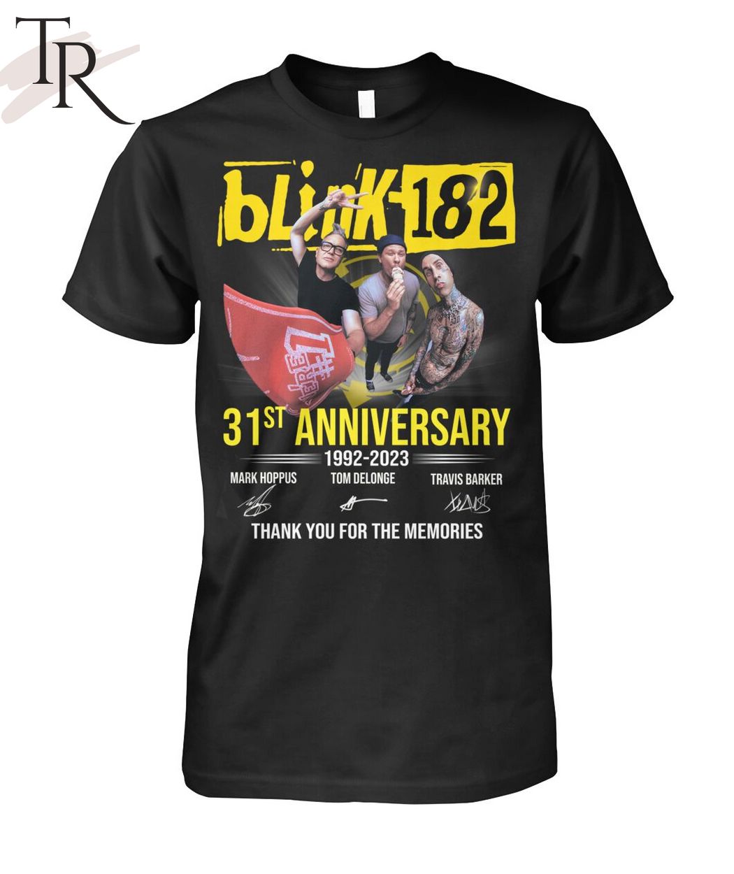 Blink-182 31st Anniversary 1992 - 2023 Thank You For The Memories T-Shirt