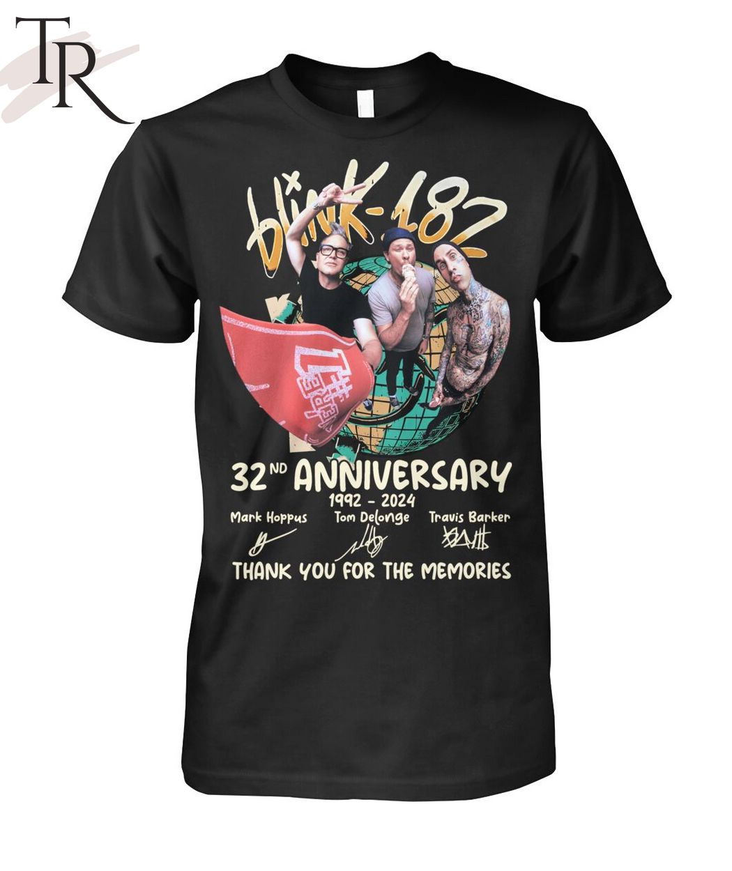 Blink-182 32nd Anniversary 1992 - 2024 Thank You For The Memories T-Shirt