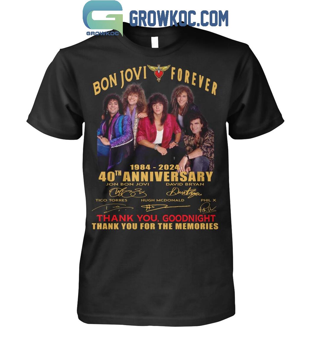 Bon Jovi Thank You And Goodnight 40th Anniversary 1984-2024 T-Shirt