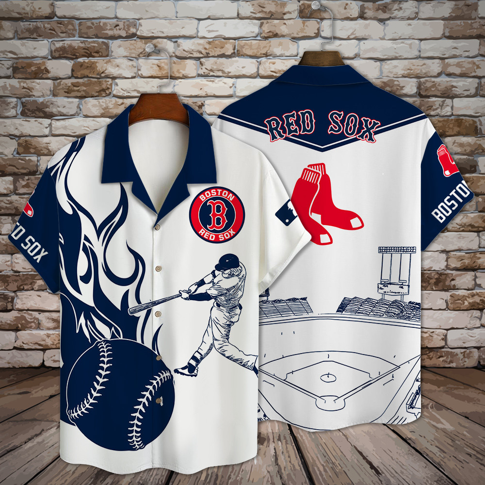 Boston Red Sox Major League Baseball 3D Print Hawaiian Shirt SH1ML V3